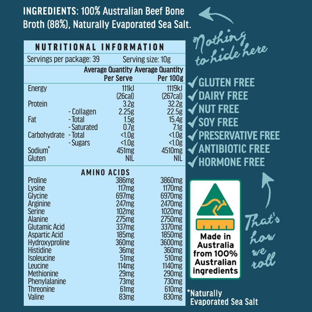 
                      
                        Natural Beef bone broth concentrate
                      
                    